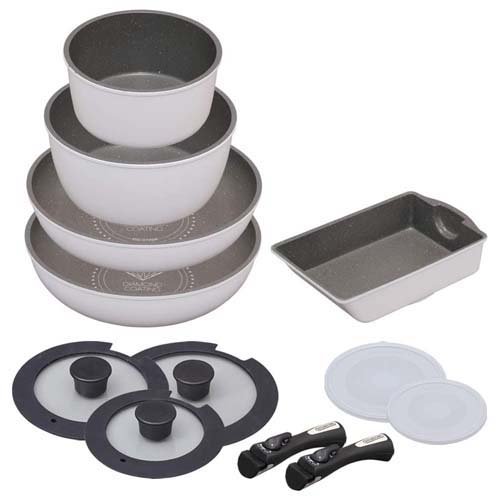 【お値下げ】アイリスオーヤマ ダイヤモンドコートパン マーブル 12点セット フライパンセット 楽天市場】アイリスオーヤマ アイリスオーヤマ フライパン IH用 12点