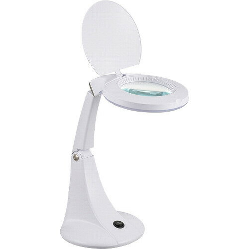 オーム電機 ルーペ付きLEDアームライト 昼光色 AS-L60BL-W AS-L60BL-W エルズーム LEDアームライト 1個 オーム電機 【通販
