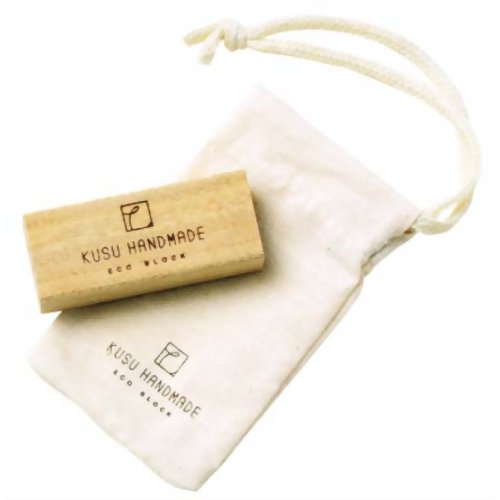 KUSU HANDMADE エコブロック 1個 コットンポーチ付き