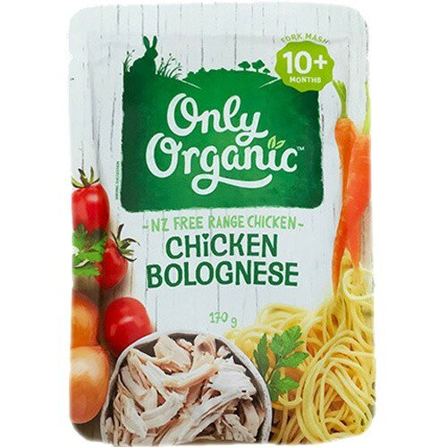 オンリーオーガニック ベビーフード 10か月頃-ずっと パウチタイプ チキンボロネーゼ 170g