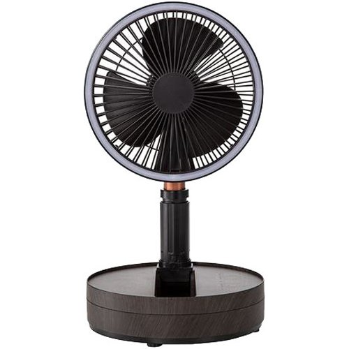 スリーアップ 充電式 マルチフォールディングファン ブラウンウッド LF-T2104BR