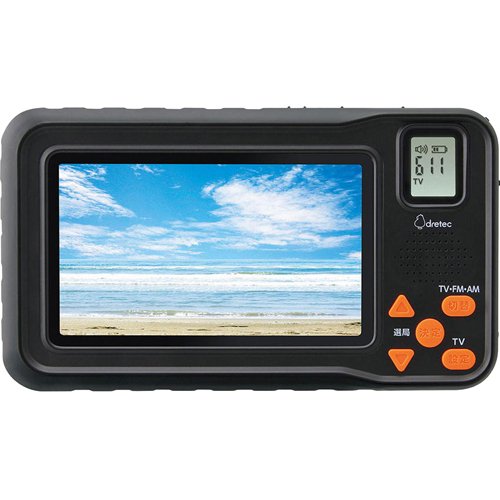 ★美品 dretec PR-401BK 充電テレビラジオ ワンセグ 箱付 楽天市場】ドリテック ドリテック 充電テレビラジオ PR-401BK(1台