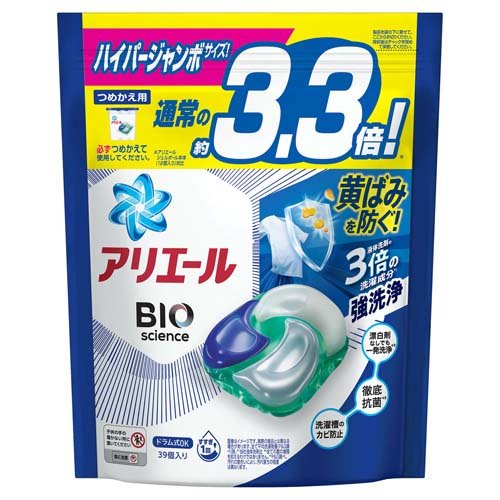 アリエール 洗濯洗剤 ジェルボール4D 詰め替え ハイパージャンボ(39個入)