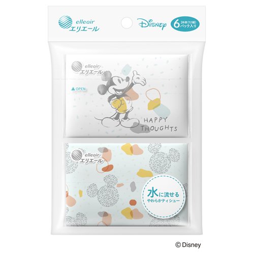 エリエール ディズニーデザイン 流せるポケット カジュアル(12組*6パック入)