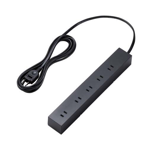 ELECOM 回転脚付上面5口+側面5口タップ 3.0m ブラック T-KF04-21030BK