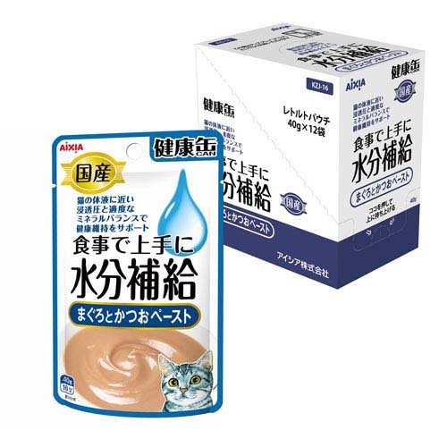 国産 健康缶パウチ 水分補給 まぐろとかつおペースト(40g*12袋入)