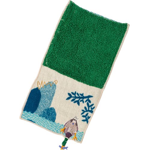ポーチ タオル ハンカチ morita MiW カモ グリーン 12cm*12cm A-68240-90-G(1枚)