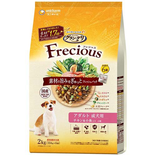 グラン・デリ フレシャス(Frecious) ドッグフード 成犬用 チキン＆小魚(2kg(334g×6袋))
