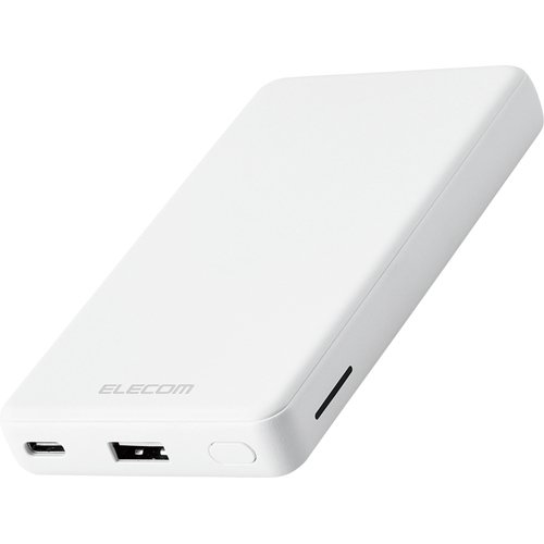 エレコム モバイルバッテリー 7000mAh PD 薄型 コンパクト ホワイト DE-C27-7000WH(1個)