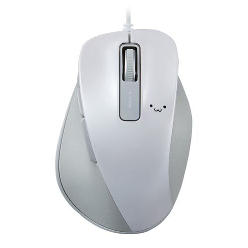 エレコム 有線マウス Mサイズ 5ボタン ケーブル1.5m ホワイト M-XGM10UBWH／EC(1個)