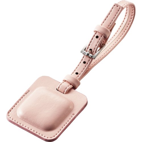 エレコム AirTag用 ホルダー タグ レザー フルカバー カラビナ付 ピンク AT-LTSPN(1個)