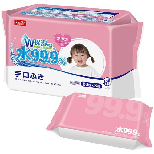 手口拭き 手口ふき ウェットティッシュ レックダイレクト 赤ちゃん レック てくちふき 純水99.9% 80枚×48個 大容量 lec ベビー用品 ウエットシート