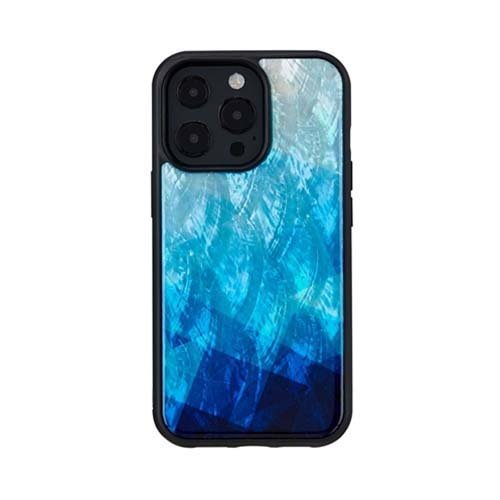 アイキンス iPhone 13 Pro 天然貝ケース Blue Lake I21074i13P(1個)