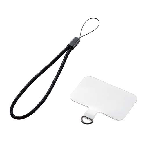エレコム スマホアクセサリ 外付ストラップホール ハンドストラップ P-STHHANCR(1個)