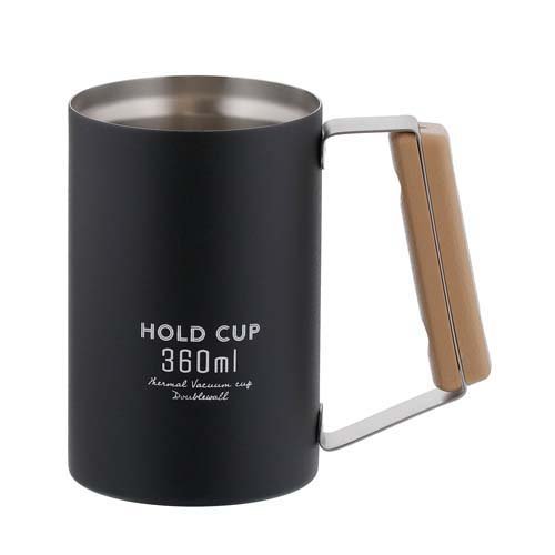 HOLD CUP 缶ホルダージョッキ 360ml ブラック NQ-0006(1個)