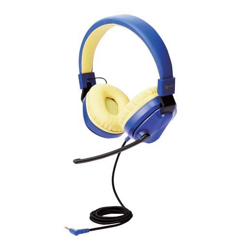 エレコム ゲーミングヘッドセット 有線 子供用 ネイビー*イエロー HS-KDGM01TBU(1セット)