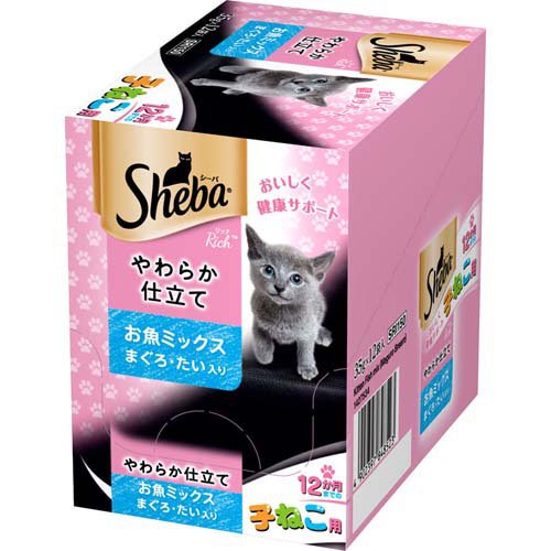 シーバ リッチ 12か月まで子ねこ やわらか仕立て まぐろたい キャット ウェットフード(35g*12袋入)