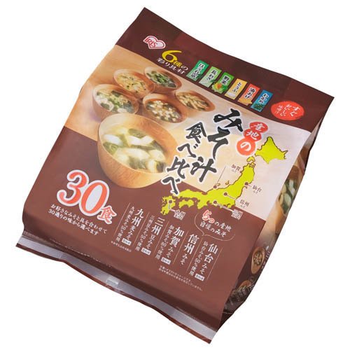 アイリスフーズ 産地のみそ汁食べ比べ 30食入り