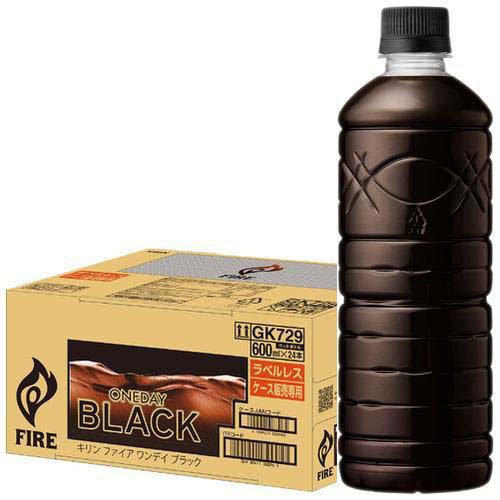 ファイア ワンデイ ブラック ラベルレス ペットボトル コーヒー ブラックコーヒー(600ml*24本入)