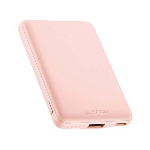 エレコム モバイルバッテリー  Type-C 5000mAh 12w 充電器 iPhone Android ピンク(1個)