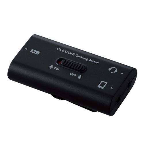 エレコム ゲーミング用 オーディオミキサー ボイスチャット ブラック HSAD-GMMA10BK(1個)