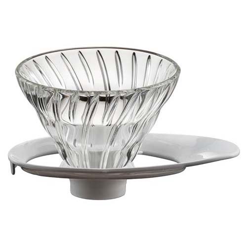 ハリオ V60耐熱ガラス透過ドリッパー01 VDGR-01-W(1個)