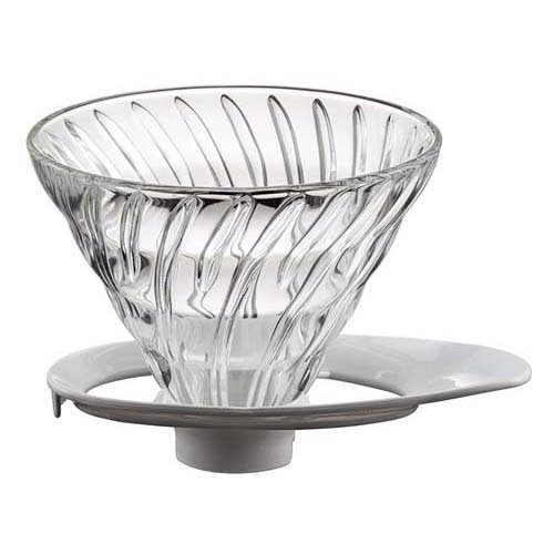 ハリオ V60耐熱ガラス透過ドリッパー02 VDGR-02-W(1個)