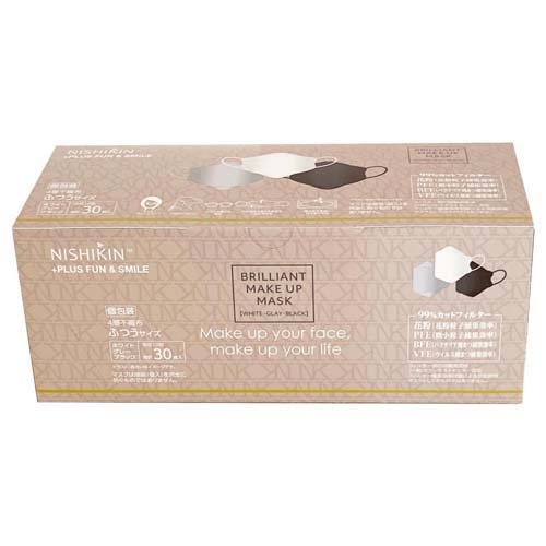 単品22個セット 錦尚金 ブリリアントマスク4色アソート40枚入り00番 代引不可 たのめーる錦尚金 NISHIKIN ブリリアントマスク プリーツ型 4色