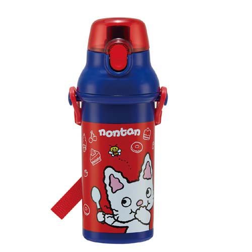 食洗機対応 プラスチック 水筒 直飲み 480ml ワンタッチ ノンタン PSB5SANAG(1本)