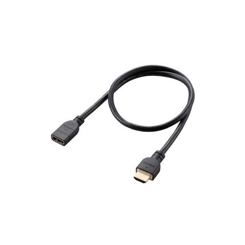エレコム HDMI 延長 ケーブル 0.5m 4K 60p 金メッキ ブラック DH-HDEX05BK(1個)