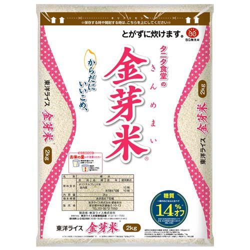 令和6年産 タニタ食堂の金芽米(BG無洗米) 2kg(2kg)