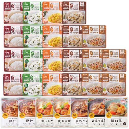 非常食セット 防災グッズ 防災食セット 10種28食セット 非常食 7日分 白米 アルファ米 ご飯 アイリスフーズ 防災グッズ