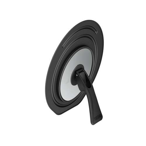 サーモス 折りたたみスタンド式フタ 18cm／20cm ブラック KLG-001 BK(1個)