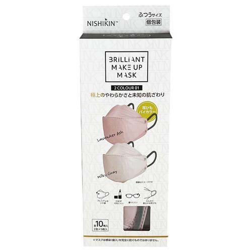 単品22個セット 錦尚金 ブリリアントマスク4色アソート40枚入り00番 代引不可 たのめーる錦尚金 NISHIKIN ブリリアントマスク プリーツ型 4色