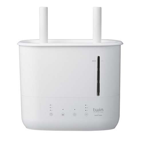 アピックス 上部給水 超音波式ツイン加湿器 ホワイト AHD-200-WH(1台)