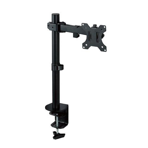 エレコム モニターアーム シングル 13-32インチ グロメット クランプ VESA ブラック(１台)