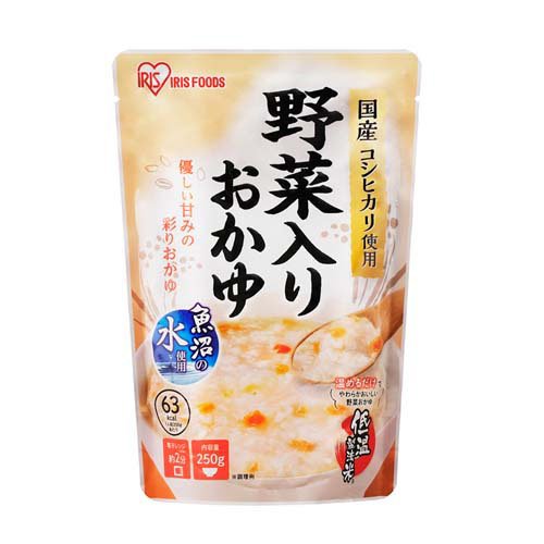 アイリスフーズ 野菜入りおかゆ レトルト こしひかり 国産(250g)