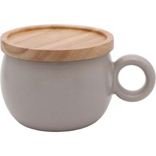 アルタ マグカップ 280ml ライトグレー poto Oマグ 蓋付き AR0604418(1個)