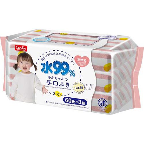 手口拭き 純水99％ 60枚×48個 手口ふき ウェットティッシュ レックダイレクト 赤ちゃん レック てくちふき 大容量 lec ベビー用品 ウエットシート