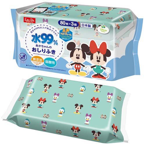 あかちゃんのおしりふき ミッキー&フレンズ(80枚*3個入)