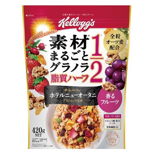 業務用菓子問屋GGxケロッグ　２８０Ｇ 素材まるごとグラノラ全粒穀物１００％ナッツ＆ベリ−×24個 : ケロッグ 素材まるごとグラノラ 全粒穀物100％ 黒豆