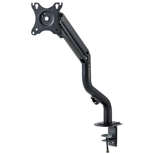 エレコム モニターアーム シングル 17-32インチ グロメット クランプ VESA ブラック(1台)