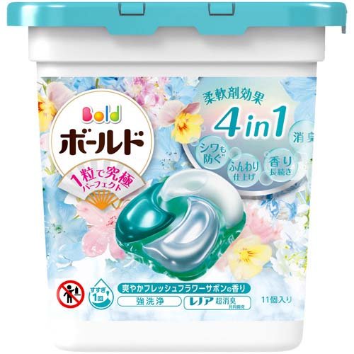 ボールド 洗濯洗剤 ジェルボール4D フレッシュフラワーサボン 本体(11個入)