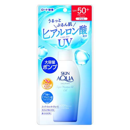 スキンアクアスーパーモイスチャージェル ポンプ SPF50+・PA++++ 140g ロート製薬（イチオシ）