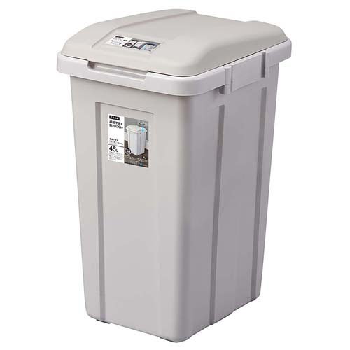 ゴミ箱 ふた付き ジョイント分別ペール 45L 日本製 ライトグレー(1個)