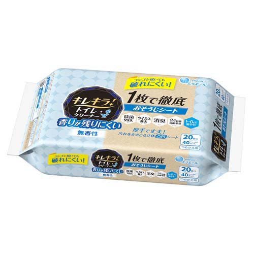 大王製紙 キレキラ！トイレクリーナー 無香性 キレキラ！トイレクリーナー 香りが残りにくい 無香性 つめかえ用 10枚×2P