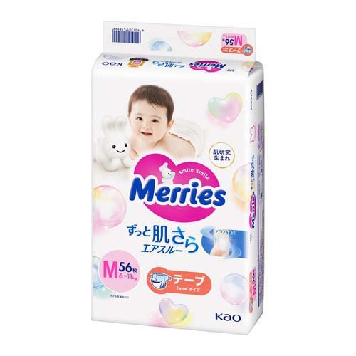 メリーズ エアスルー テープ Mサイズ(56枚入)