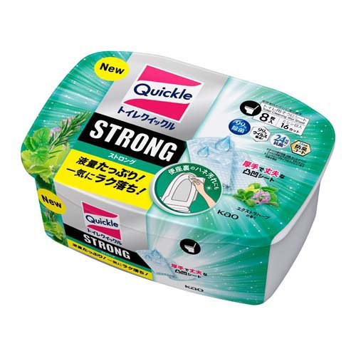 花王 トイレクイックル ストロング トイレクイックル ストロング エクストラハーブの香り 容器入 8枚