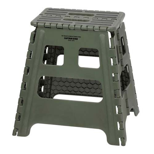 フォールディング ステップ ハイタイプ オリーブ UW-1520 折りたたみ 踏み台(1個)