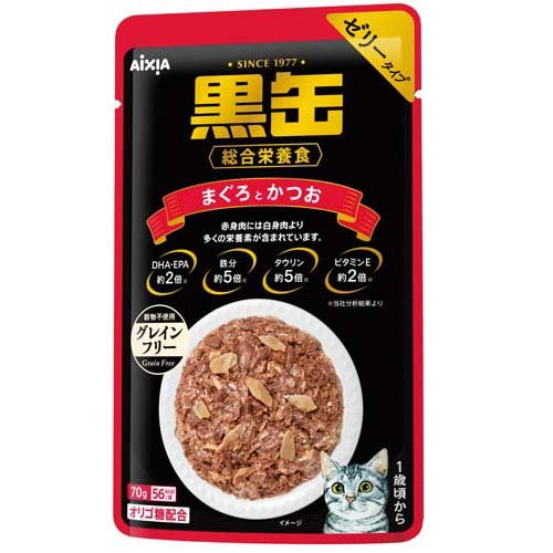 黒缶パウチ まぐろとかつお(70g)